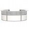 Linea Italia Reception Desk 11.1 ft D X 46 in H, 11.8 ft W X Thermofused Laminate, Clear, White ZUS319 - alternate 1