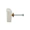 Homeroots Set of Six White Square Knob Stone Drawer Pull Knobs, 6PK 635787 - alternate 4