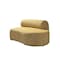 Homeroots Mustard Boucle Modular Curved Three Piece Sectional With Toss Pillows 643974 - alternate 3