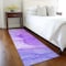 Homeroots 8' Purple Abstract Washable Non Skid Indoor Outdoor Runner Rug 559767 - alternate 3