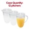 Smarty Had A Party 86 oz. Clear Ribbed Plastic Pitchers, 12PK 5586-CASE - alternate 2