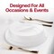 Smarty Had A Party 9" Solid White Disposable Plastic Buffet Plates with Clear Dome Lids, 1000PK 119CS-CASE - alternate 4