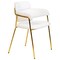 Leisuremod Axis Collection Modern Gold Dining Chair in White ACG22W - alternate 1