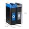Commercial Zone Products Avante Series Dual Stream Black Trash/Recycling 30 Gallon Narrow Containers w/ Open Top 787205MSA - alternate 2
