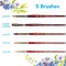 Princeton Floral Brush Set, Short Handle Watercolor Paintbrush, Assorted, 5-Piece Set PFLORALSET1 - alternate 3