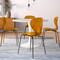 Leisuremod Modern Oyster Transparent Side Dining Side Chair with Black Base in Transparent Orange OCB-17TOR - alternate 5