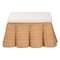 Bali & Pari Palm Scallop Natural Rattan Ottoman, 39" Square 259-14088-ZORO - alternate 3