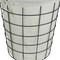 Homeroots Large White Fabric Lined Metal Laundry Type Basket With Handle 379818 - alternate 3