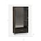 Homeroots 41in Silver and Gray Brown Accent Cabinet With One Drawer 366366 - alternate 2