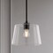 Vaxcel Evanston 1-Light Drum Pendant Light, Matte Black, Clear Glass, 10.25-In. Wide P0472 - alternate 2