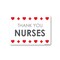 Signmission Public Safety, 7" Height, Aluminum, 10" X 7", Thank You Nurses 2, Thank You Nurses 2 OS-NS-A-710-25422 - alternate 1