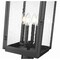 Z-Lite Hartwell 4-Light Outdoor Post Mounted Fixture, 10 in W x 116.75 H, Sand Black 5019PHBR-5011P-BK - alternate 3