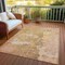 Homeroots 10' X 14' Salmon Abstract Washable Indoor Outdoor Area Rug 607817 - alternate 3