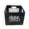Cratemate CrateMate Heavy-Duty Black Milk Crate - Multi-Purpose, Stackable, and Durable Storage 16QT MC16QT-BL - alternate 3