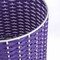 Happimess Cecil Modern 4.13-Gallon Faux Wicker Cylinder Waste Basket, Purple/White HPM1100E - alternate 2