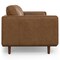 Homeroots 89" Brown Leather Sofa With Ottoman 641077 - alternate 4