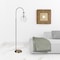 Homeroots 70" Brass Arched Floor Lamp With Clear Seeded Glass Dome Shade 523384 - alternate 3