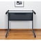 Homeroots 33" Clear and Black Glass and Stainless Steel Writing Desk 524927 - alternate 1