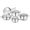 Korkmaz Perla 9 Piece Stainless Steel Cookware Set in Silver A1609 - alternate 1