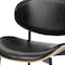 Homeroots Set of Two Black Upholstered Faux Leather Curved Back Dining Side Chairs 543555 - alternate 2