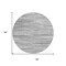 Homeroots 8' Gray And Ivory Round Abstract Washable Indoor Outdoor Area Rug 613099 - alternate 2