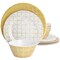 Laurie Gates California Designs Summer Bloom 12 Piece Melamine Dinnerware Set in Gold 135727.12 - alternate 1
