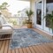 Homeroots 9' X 12' Blue Abstract Washable Non Skid Indoor Outdoor Area Rug 564240 - alternate 3