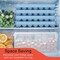 Emporio Kitchen Round Ice Cube Tray Set Pack of 2, BPA-Free, 33 Ice Balls per Tray, Lid & Tongs, Blue EMPICET67.6 - alternate 2
