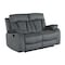 Homeroots 40" Modern Grey Fabric Loveseat 329388 - alternate 5