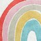 Homeroots 32" White Pink And Yellow Cotton Rainbows Round Youthful Bath Rug 634886 - alternate 3