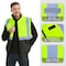 Protectx Winter Safety Vest, Class 2 High Visibility with Pockets, Green ST-WV300D-GNBK-M - alternate 4