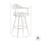Armen Living Justin 30in Swivel Bar Stool with Gold Brushed Stainless Steel and Anchor Gray Fabric LCJTBABGLAGRY30 - alternate 2