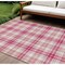 Homeroots 9' X 12' Blush Ivory And Copper Plaid Washable Indoor Outdoor Area Rug 597091 - alternate 1