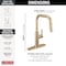 Delta Nicoli Single Handle Pull-Down Kitchen Faucet, 11.06 in, Champagne Bronze 19868LF-CZ - alternate 4