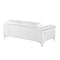 Homeroots 70" White And Silver Metallic Top Grain Leather Loveseat 534098 - alternate 2