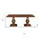 Homeroots 75" Dark Brown Wood Double Pedestal Base Dining Table 554334 - alternate 2