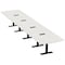 Skutchi Designs 18ft Arc Rectangle Conference Table With Power | Harmony Series | 18 Person Meeting Room Table HAR-AREC-48X216-T.BK-WA7976-EBLK - alternate 1