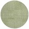 Homeroots 8' Green And Ivory Round Geometric Washable Indoor Outdoor Area Rug 596922 - alternate 2