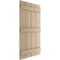 Ekena Millwork Rustic Four Board Joined Board-n-Batten Knotty Pine Faux Wood Shutters, 22W x 82H, PR SHUBJS22X82KPPR - alternate 5