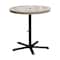 Leisure Craft 36" Round Perforated Pedestal Table, Portable, 40"H, Beige 36TAB40-BEIGE - alternate 1