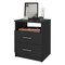 Homeroots 20" Black Wood Two Drawer Nightstand 534893 - alternate 3