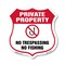 Signmission Private Property Shield Sign No Trespass, 18 Inch X 18 Inch, Plastic Sign SHI-P-18-447 - alternate 1