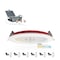 Nuwatt 6 Inch 2 Hour Baffle Trim Fire Rated Recessed Lighting Canless LED Lights 2700K-5000K, 1200LM, 6PK NW-PB-DL-6-15W-5CT-FR-WH-6P - alternate 1