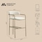 Manhattan Comfort Serene Metal Upholstered Counter Stool in Alabaster CS1884-CR - alternate 1