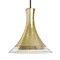 Besa Lighting Rio Stem Pendant, Gold Foil/Clear, Bronze Finish, 1x9W LED 1TT-RIOGF-LED-BR - alternate 1