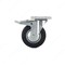 Richelieu Industrial Euro Series Rubber Caster, Swivel with Double-Lock Brake, with Plate, Black F24803 - alternate 3