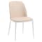 Leisuremod Tule Dining Side Chair with Leather Seat and White Powder-Coated Steel Frame, Walnut/Light Brown TWCWN18LBR - alternate 1