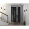 Vdomdoors Steel Door Deux 1755 Black Enamel Sidelight Exterior Window Stainless Inserts Single Modern Painted DEUX1755EXD-BLK-W36+14 x H80-Left-hand Inswing - alternate 3