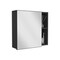 Homeroots 20" Black Wood Floating Single Door Bathroom Vanity And Medicine Cabinet With Mirror 543587 - alternate 2