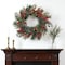 Homeroots 25" Green And Red Artificial Pine Berries And Ornaments Christmas Wreath 634639 - alternate 2